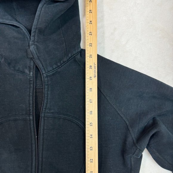 Lululemon Fade Black Jacket Scuba Hoodie Woman Size S Stretch Side Panel - Picture 14 of 16